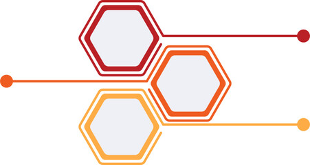 Hexagon Infographic Step