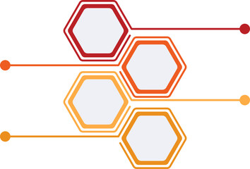 Hexagon Infographic Step