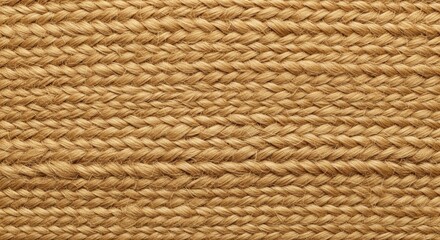 Close up of tightly woven light brown fabric texture The image shows a detailed view of interwoven strands