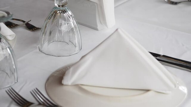 Elegant table setting at a fine dining restaurant