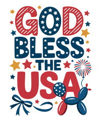God Bless the USA Patriotic Design