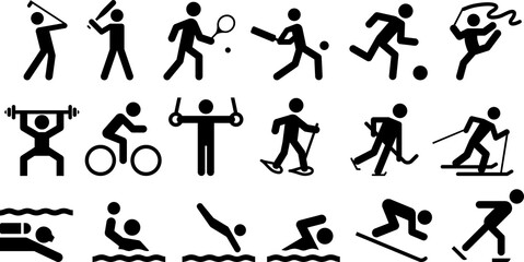 スポーツのアイコンイラストセット   © くろねこ