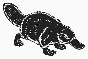platypus sihouette black vector