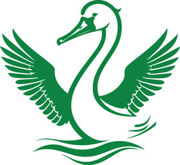 Fototapeta premium Artistic Swan Silhouette Design