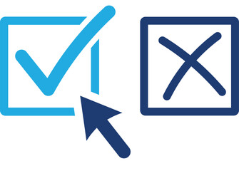 Vector illustration of correct answer selection icon