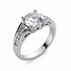 Brilliant Round Diamond Engagement Ring with Filigree Detail
