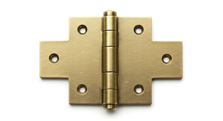 Brass door hinge close up