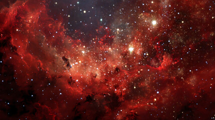 Universe with shining psychedelic colored stars