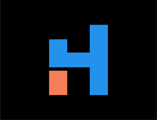 Obraz premium Abstract letter h design