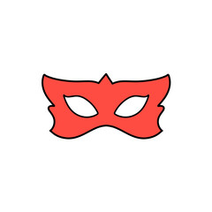 Naklejka premium Red Super Hero Mask. Face Character design elements 