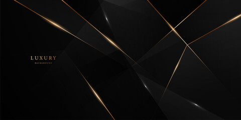 Black background with a luxurious gold effect. Vector illustration