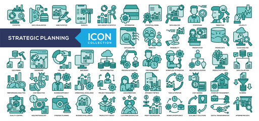 Strategic Planning Solid Icon Collection