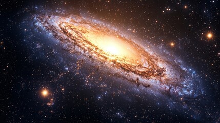 Fototapeta premium Spiral galaxy in deep space