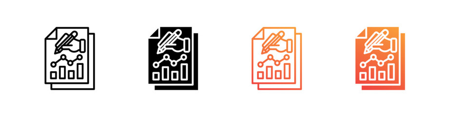 Projections Multiple Style Icon Set Vector 