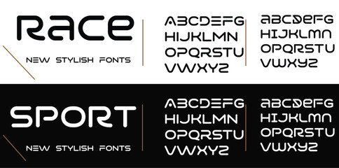 Race lining bold capital alphabet letter logo design