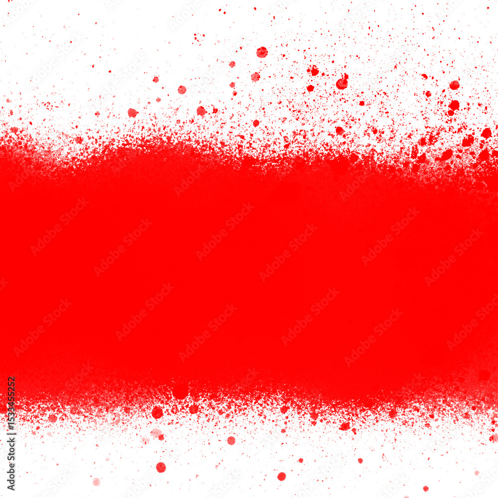 Poster vibrant red paint splatter: a bold transparent background for artistic designs and dynamic visual ef
