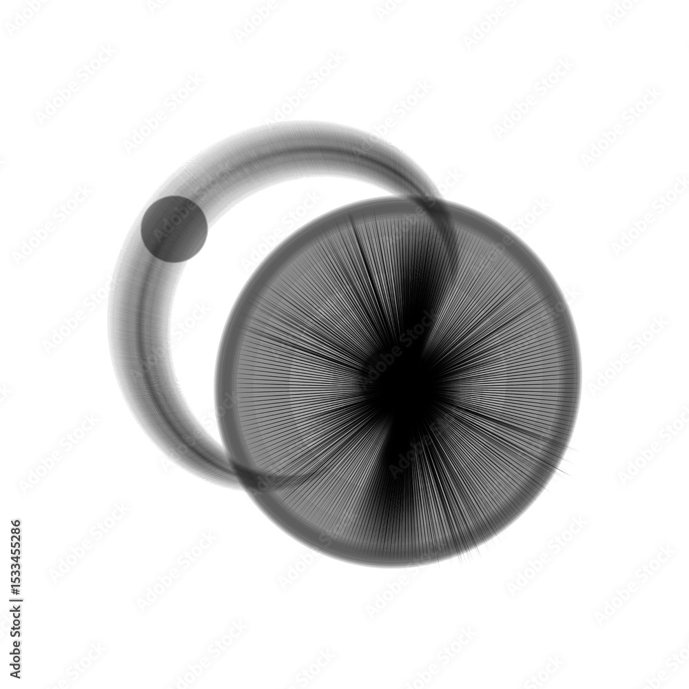 Poster abstract vortex of energy: a dynamic swirl on transparent backdrop for creative designs and visual e