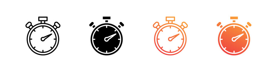 Time Multiple Style Icon Set Vector 