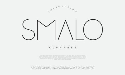 Sleek and modern thin line font with clean geometry, ideal for logos, tech branding, and elegant display text