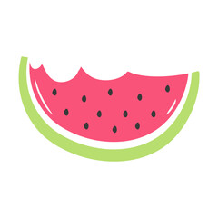 Cartoon watermelon slices vector illustration 