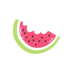 Cartoon watermelon slices vector illustration 