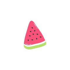Cartoon watermelon slices vector illustration 