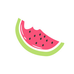 Cartoon watermelon slices vector illustration 