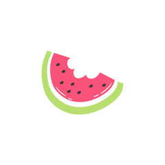 Cartoon watermelon slices vector illustration 
