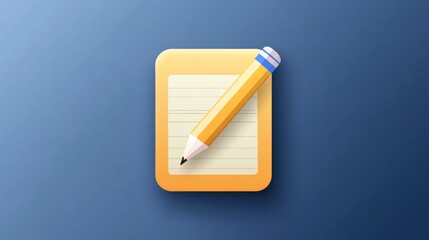 Obraz premium A yellow pencil is on top of a piece of paper