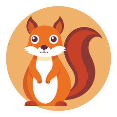 Cute cartoon squirrel illustration for children