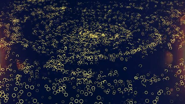 yellow bubble swirling