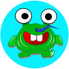 A set of cute and goofy cartoon monsters with unique shapes, bright colors, and funny expressions. Perfect for kids' games, stickers, avatars, and educational illustrations.