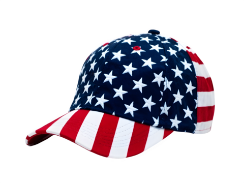 Patriotic Baseball Cap with American Flag Design