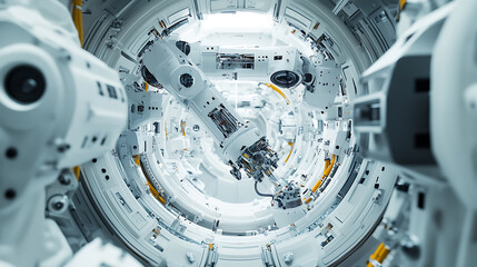 Interior of a High-Tech Space Station Module