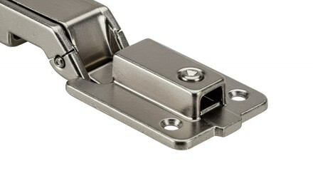 Closeup view of a modern hinge