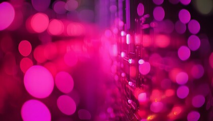 Abstract bokeh effect in vibrant pinks and purples.