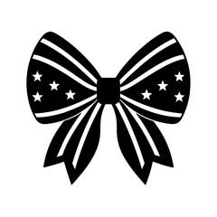 Patriotic Bow Illustration Clipart