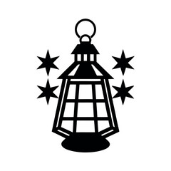 Lantern with Patriotic Graphics