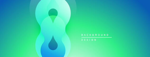 Abstract fluid shapes, bluegreen gradient. Modern design, smooth transitions, minimalist aesthetic. Background element for digital projects.