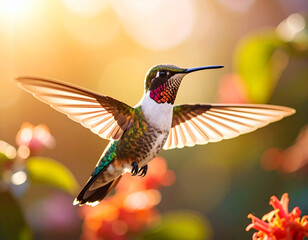 Fototapeta premium Hummingbird, Generated image