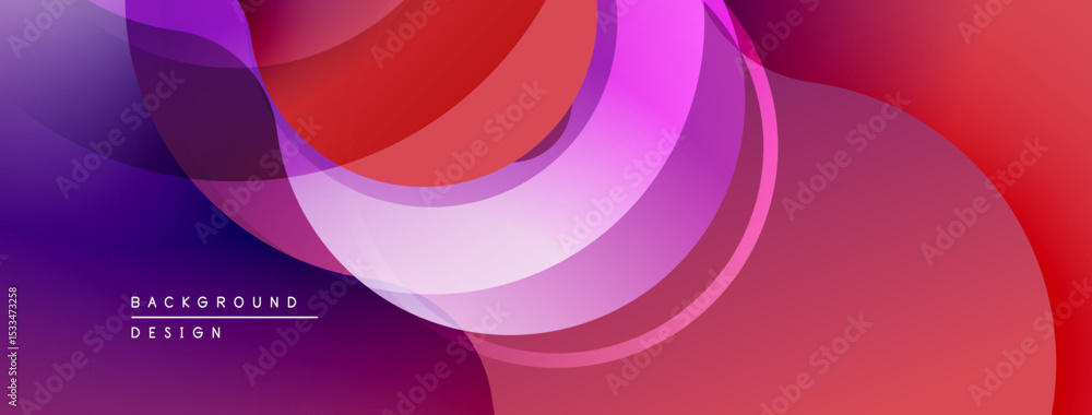 Poster Abstract flowing shapes, vibrant colors blend. Gradient transitions create dynamic visual effect. Modern design element.