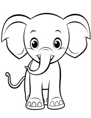 Obraz premium Black and white color pages for&nbsp;kids