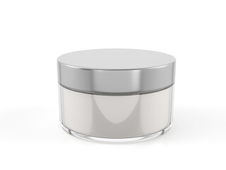 Cosmetic cream glass jar