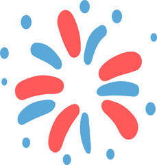 Abstract Firework Graphic on Black Background


