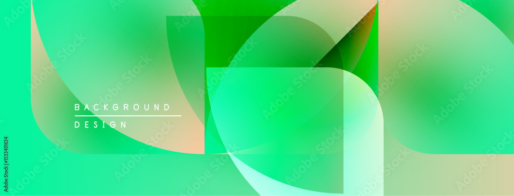 Poster Abstract gradients overlap, creating dynamic visual effect. Soft colors blend, forming modern background design. Minimalist composition.