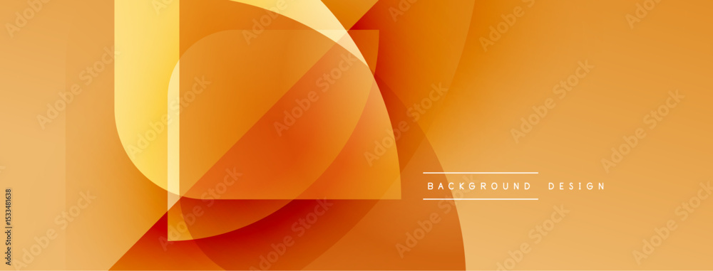 Poster Abstract orange design. Overlapping shapes create dynamic visual effect. Modern, clean aesthetic suitable for backgrounds.