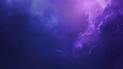 Fototapeta premium A cosmic abstract background with glowing stars, nebulous clouds, and a deep purple and blue color palette, evoking a sense of vast space and mystery
