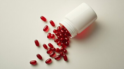 Vitamins on a white background