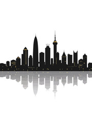 Obraz premium jakart indonesia a skyline silhouette design isolated on white background 