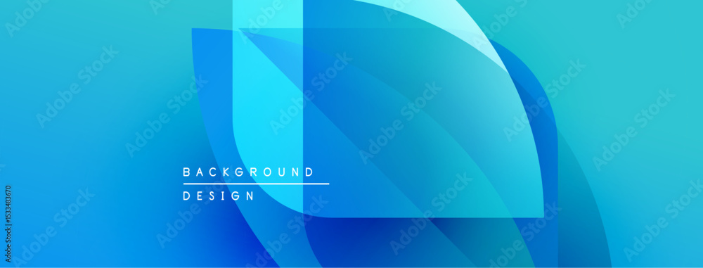 Poster abstract blue layers create dynamic composition. modern design elements suggest fluidity, depth, inn